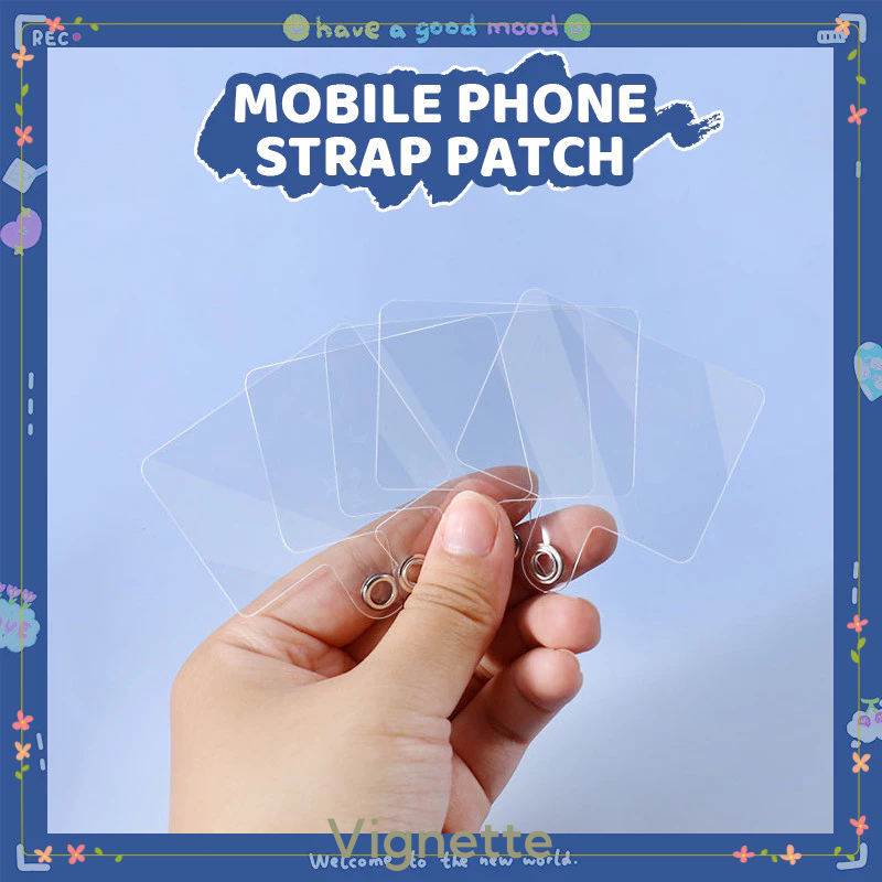 [Vignette] - COD Vỏ điện thoại di động Dây đeo chéo Tether Tab Miếng dán trong suốt Miếng dán mặt sau cố định