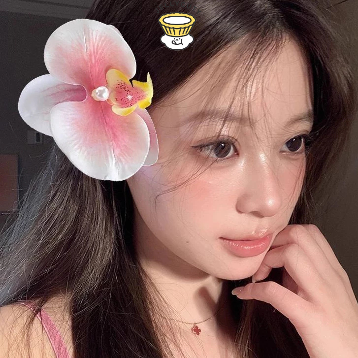 🍥jellycuty🍥 🌸Cô Gái Ngọt Ngào Đẹp Phalaenopsis Hoa Kẹp Tóc Kẹp Bên Nổ Kẹp Phụ Kiện Tóc | BigBuy360 - bigbuy360.vn