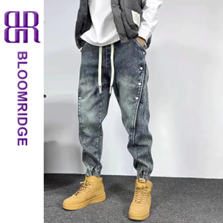 BLOOMRIDGE quần jean nam Bó chân Cổ điển Lỏng lẻo