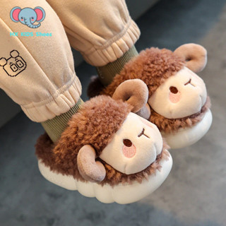 Dép bông trẻ em bé trai mùa đông bé gái trẻ em trẻ em trong nhà trẻ em giày bông đế bông chống trượt mùa đông