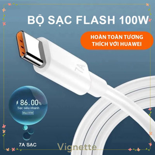 [Vignette] - COD Cáp dữ liệu Type-C sạc siêu nhanh 7A cho cáp sạc Flash điện thoại Huawei Mate 40pro Glory