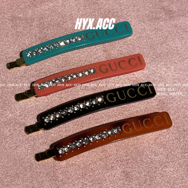 Barrettes Phụ Kiện Tóc Màu Y2K Sáng Bóng Zircon Kẹp Tóc Barrettes Viền Kẹp Tóc Barrettes