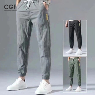  CGF Mùa hè mỏng hợp thời trang đa năng quần dáng rộng quần thể thao quần cropching chân Haren khô nhanh 