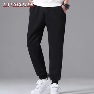 Lansboter Quần Nam Mới Thường Ngày Lót Lông Cừu Dày Đến Mắt Cá Chân Áo Len Cashmere Thể Thao