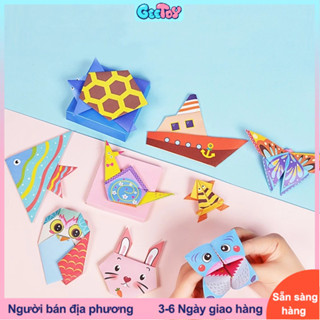  GeeToy 54 Trang Thủ Công Giấy Nghệ Thuật DIY Thủ Công Đồ Chơi 3D Hoạt Hình Động Vật Origami Giấy Montessori Đồ Chơi Giáo Dục Cho Trẻ Em 