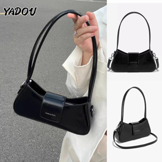 YADOU Túi Xách Da Màu Đen Bóng Sang Trọng Thời Trang Cho Nữ