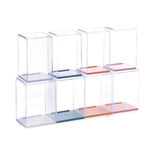 Minifrut] Hộp lưu trữ Hộp trưng bày búp bê để bàn Giá trưng bày trong suốt chống bụi đơn MỚI