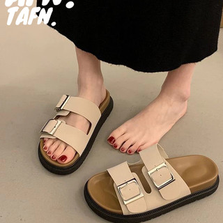 TAFN  Dép sandal nữ Hở Ngón Đế Dày Có Quai Cài 2024NEW Mùa hè Kiểu Dáng Thời Trang  Êm ái Bền Siêu nhẹ Chất lượng cao FDL2490JK7 37Z240908