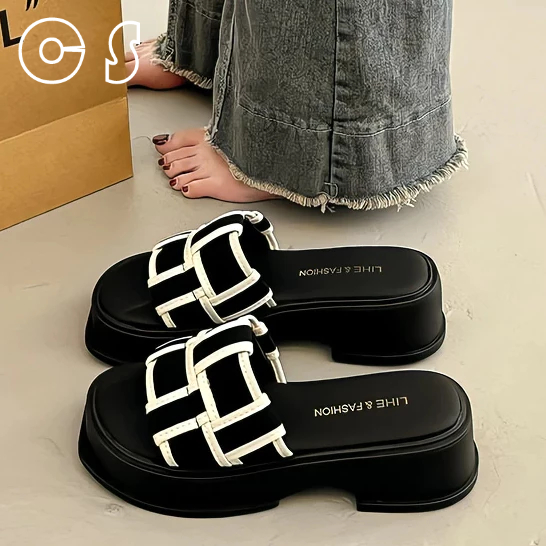 Cs Dép Nữ Dép Quai Hậu Nữ 2024 New Lưới Trắng Chống Trượt Đáy Dày B20H175 230616