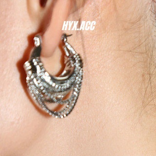 Bông tai nữ Retro Giá cả phải chăng Sang trọng Dây chuyền hình chữ U Bông tai tua rua vàng 18K