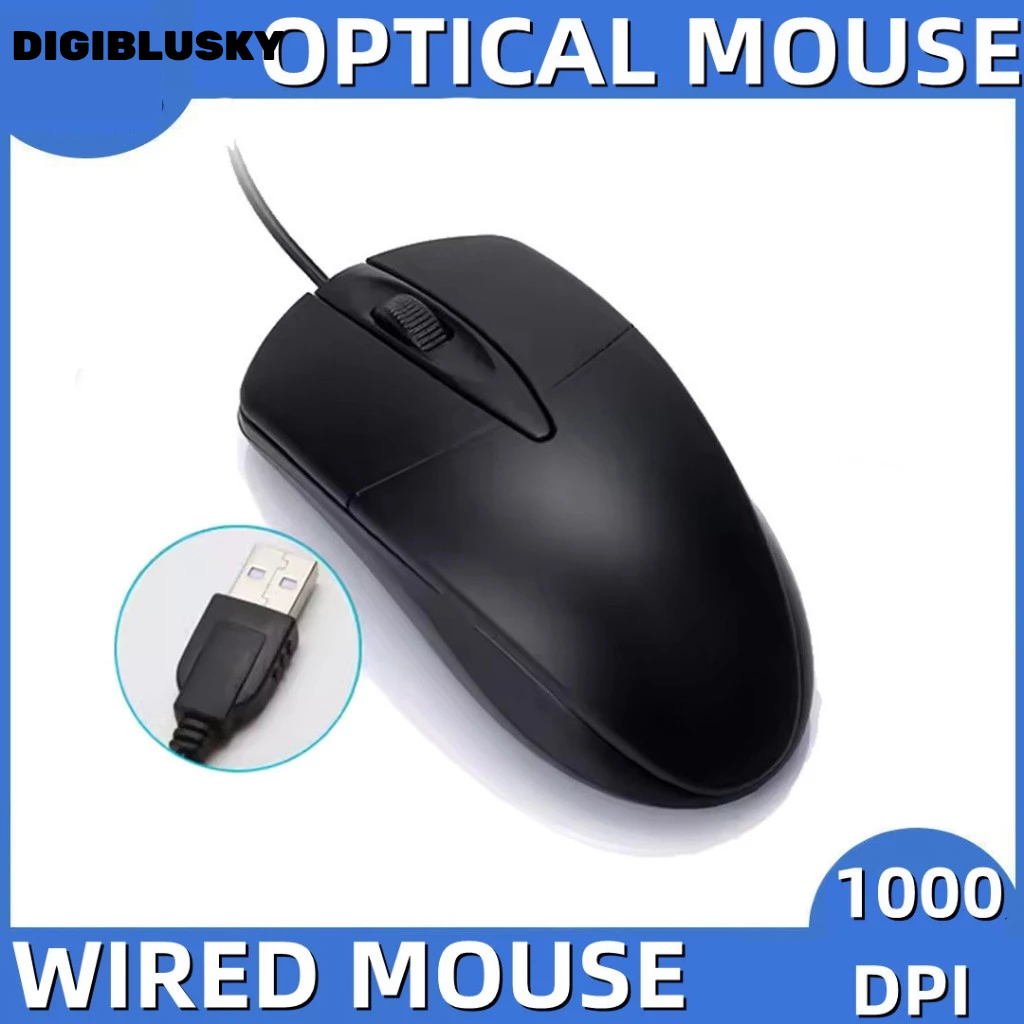 DIGIBLUSKY Chuột quang 1000 DPI Chuột có dây USB Văn phòng tại nhà