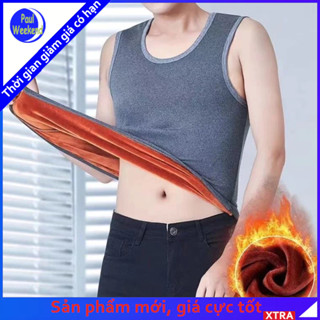 Áo Vest nhiệt PaulWeekend Áo Vest nam lót lông cừu dày bảo vệ lạnh Áo Vest tự sưởi ấm hàng đầu