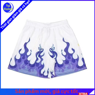 [11.11] Quần short bóng rổ lưới PaulWeekend In ngọn lửa dáng rộng khô nhanh thoáng khí
