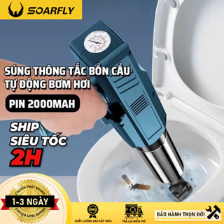 🔥𝑭𝑹𝑬𝑬𝑺𝑯𝑰𝑷🔥Súng Thông Bồn Cầu Bơm Hơi Tự Động, Thông Tắc Chậu Rửa Bát, Bồn Tắm - Khí Nén AGT Cực Mạnh 8kg, Thép Không Gỉ 304.