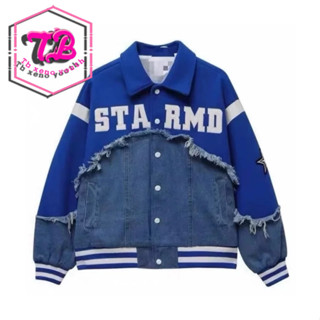 Tb xeno thanh niên Đồng phục bóng chày nam nữ thương hiệu hợp thời trang niu 'zai 'bu nối áo khoác thô thiết kế cạnh thích hợp áo khoác thông thường đa năng hàng đầu vải chất lượng cao