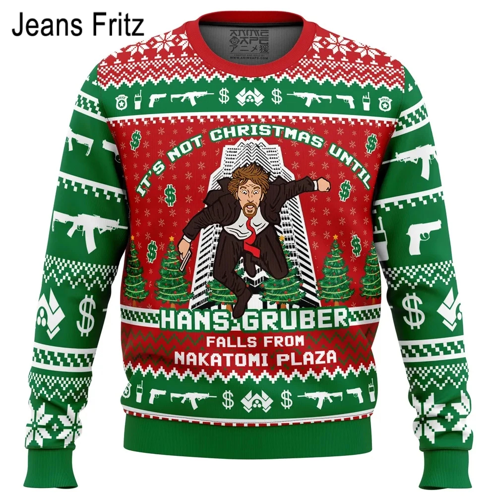 Hans Gruber Fall Nakatomi Plaza Die Hard Ugly Áo len Giáng sinh