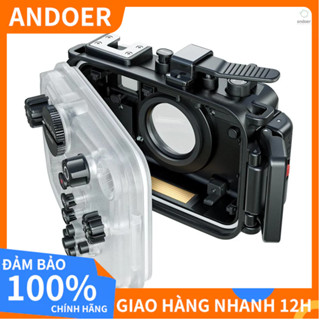 Vỏ chống nước máy ảnh TG7 cho máy ảnh hành động Vỏ bảo vệ lặn dưới nước 60m / 195ft với giao diện ren 52mm & Bộ chuyển đổi ống kính 67mm Tương thích với Olympus TG-7