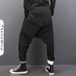 Thaliawisp Quần Nam Xuân Thu Mỹ Retro Phố Cao Cấp Treo Đáy Thấp Đáy Quần Ôm Hậu Cung Quần