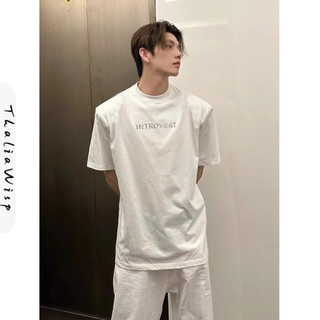 Thaliawisp Áo Thun Nam Mùa Hè Mỹ retro Cao Cấp Thời Trang Đường Phố Đơn Giản Thêu Chữ Nặng cotton Ngắn Tay top