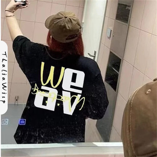 ThaliaWisp Áo Thun Nam Mùa Hè Mỹ retro ins Hợp Thời Trang In Chữ Đơn Giản Đẹp Trai Ngắn Tay top