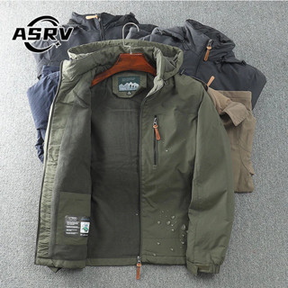 Áo khoác chống nước chống gió Áo khoác dáng rộng thông thường dành cho nam ngoài trời lót lông cừu