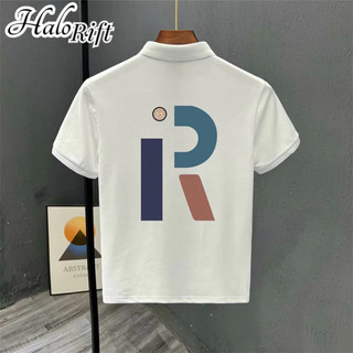 Áo Polo Nam HALORIFT Mùa Hè Nhật Bản retro Thời Trang Đơn Giản In Chữ Đa Năng Tay Ngắn