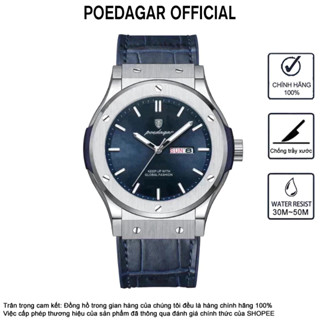 Đồng hồ nam POEDAGAR 952, dây đeo kết hợp da và silicon, phong cách thể thao thời thượng, trẻ trung, với kim loại cứng cáp, động cơ đảm bảo chất lượng cao cấp Quà tặng nam đồng hồ sinh viên lịch chống thấm nước dạ quang chất lượng Thụy Sĩ