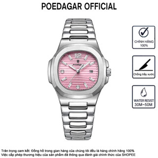 Đồng Hồ Nữ POEDAGAR 708 Chính Hãng Dây Thép Không Gỉ Đồng Hồ Kim Loại Kích Thước Nhỏ Đồng Hồ Thời Trang Tinh Tế Quà Tặng Nữ Lịch Chống Thấm Nước Dạ Quang