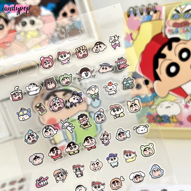 🍭Candy🍭Crayon Shin-chan Miếng Dán Hoạt Hình Dễ Thương Nhãn Dán DIY Nhãn Dán Trang Trí Sổ Tay Chất Liệu Miếng Dán