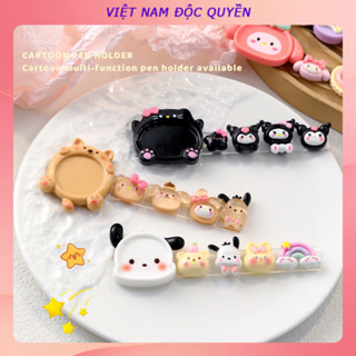  Hộp đựng bút nghệ thuật làm móng hoạt hình đa chức năng cốc rửa bút Kuromi dễ thương bảng màu có thể sử dụng làm giá đỡ bút bút có thể giặt được bảng màu cửa hàng nghệ thuật làm móng dụng cụ đặc biệt 