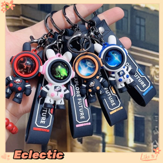 - Eclectic - Bầu Trời Đầy Sao Thỏ Phi Hành Gia Móc Chìa Khóa Xe Sáng Tạo Móc Chìa Khóa Cặp Đôi Túi Quà Tặng Mặt Dây Chuyền