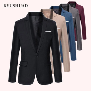 Áo Khoác Vest Ôm Dáng Phong Cách Hàn Quốc Lịch Lãm Cho Nam KYUSHUAD