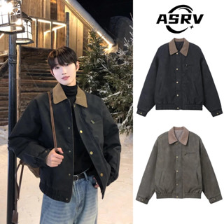 Áo khoác da ASRV Áo khoác Bomber Nam Nâu Đen M-2XL