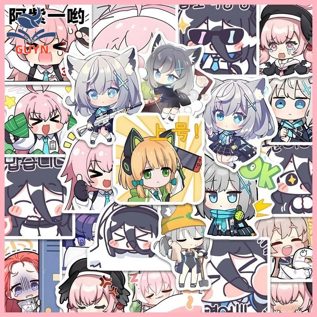 [Guyn] Nhãn dán Blue Archive (64 tờ) Takanashi Hoshino Q Phiên bản Blue Archive Dán hai chiều Anime 