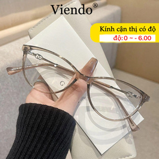 Kính Giả Cận Nữ VIENDO Kính Cận Gọng Mắt Mèo Chông Tia UV Ánh Sáng Xanh Kính Đổi Màu Khi Ra Nắng Thời Trang -1.0/-2.0/-3.0/-4.0/-5.0/-6.0