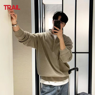 Áo len nam nửa khóa kéo Trail Echo Phong cách Hàn Quốc mới Mùa thu đơn giản Thoải mái Áo đa năng