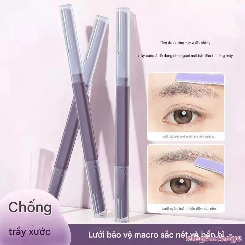 💟Elegant💟Tông Đơ Lông Mày Hai Đầu Lông Dao Cạo Mặt Mày Đơ Lưỡi Dao Cạo Mày Dao Định Hình Bộ Dụng Cụ Trang Điểm