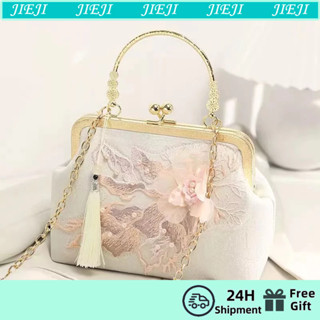 🎈Bán Chạy🎈Túi đeo chéo, Túi dạ hội hoa thanh lịch sang trọng Phụ nữ,Túi xách ngọc trai thêu màu hồng