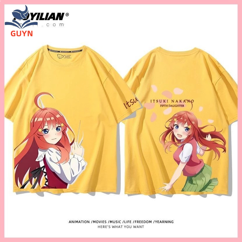 Áo thun ngắn tay Bộ sưu tập tinh hoa Nakano Ichika Nino Miku Yotsuba Itsuki [Bộ sưu tập người 1197] 