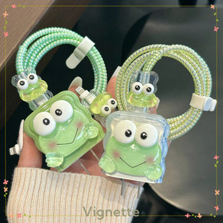 [Vignette] - COD Vỏ bảo vệ cáp dữ liệu chống đứt ếch xanh nhỏ tươi và dễ thương mẫu sóng phù hợp cho IP