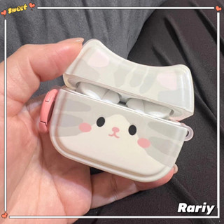  Case AirPods Pro hình mèo xám dễ thương - Chống sốc cho 2 1 3 4-RY 