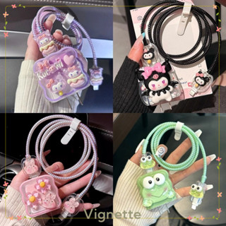 [Vignette] - COD Vỏ bảo vệ bộ sạc hoạt hình sanrio Kuromi ếch phù hợp với keo mềm chống vỡ IP 20W