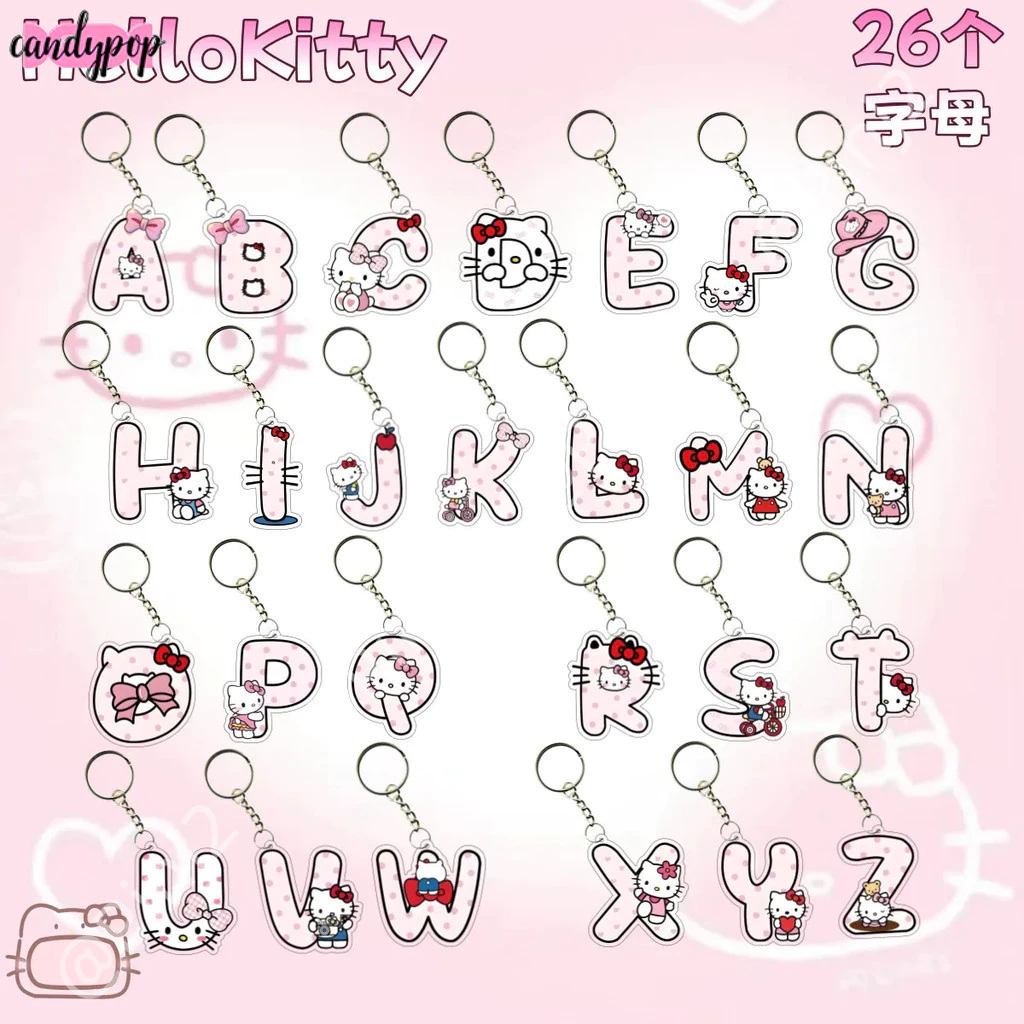 🍭Candy🍭Chữ Cái Tiếng Anh Móc Khóa Hello Kitty Móc Khóa Cặp Đôi Móc Khóa Lời Chúc Tốt Nhất Móc Khóa Người Bạn Quà Tặng Sinh Nhật
