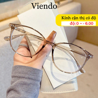 Gọng Kiếng Cận Nam Nữ VIENDO Mặt Kính Tròn Chông Tia UV Ánh Sáng Xanh Đổi Màu Khi Ra Nắng Thời Trang -1.0/-2.0/-3.0/-4.0/-5.0/-6.0