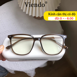  Mắt Kính Cận Nam Nữ VIENDO Gọng Kính Vuông Đổi Màu Khi Ra Nắng Chống Ánh Sáng Xanh Tia UV Thời Trang -1.0 -2.0 -3.0 -4.0 -5.0 -6.0 