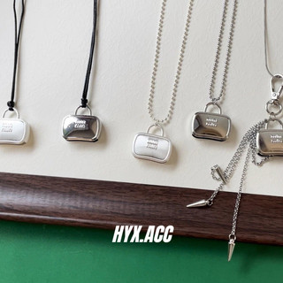 Vòng Cổ nữ phong cách Hàn Quốc thiết kế niche túi vuông mặt dây chuyền