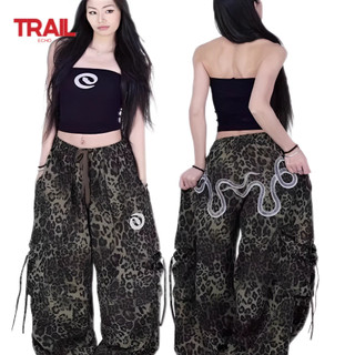 Trail Echo Người Đàn Ông Của Quần Giản Dị Mùa Hè Mới Mỹ Retro Rắn In Tất Cả Các Trận Đấu Leopard In Quần Thẳng