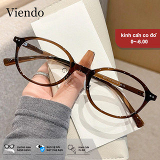 Gọng Kính Giả Cận Nữ VIENDO Mặt Kính Tròn Kính Mát nhỏ Chông Tia UV Ánh Sáng Xanh Đổi Màu Khi Ra Nắng Thời Trang  -1.0/-2.0/-3.0/-4.0/-5.0/-6.0