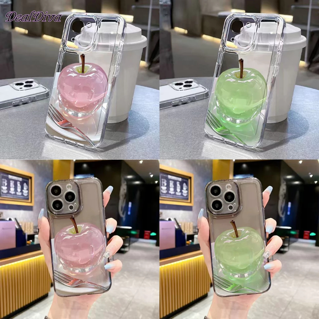 [Dea] Ốp Điện thoại trong suốt Cho IPhone 11 Pro Max 11 12 13 14 15 Pro Max 7Plus 8Plus X XR XS Max Crystal Clear Apple Vỏ  Thời Trang