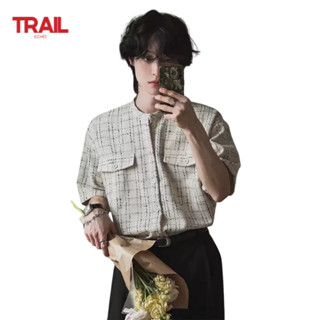 Áo sơ mi nam phong cách văn học cổ điển Hàn Quốc, phù hợp mùa hè